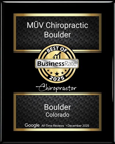 BusinessRate best of Boulder chiropractor plaque for MŪV Chiropractic